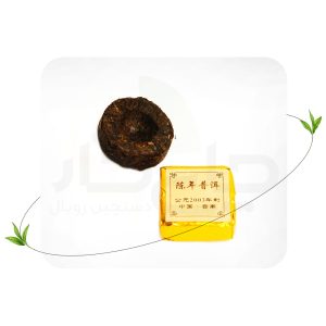 چای پوئر تخمیری ۴ ساله چینی به‌صورت قرص فشرده ۷ تا ۱۰ گرمی